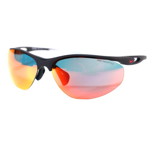 NIKE AERIAL Lightweight Rimless Performance Sunglasses - Black/Red Mirror - NWT - Picture 4 of 11